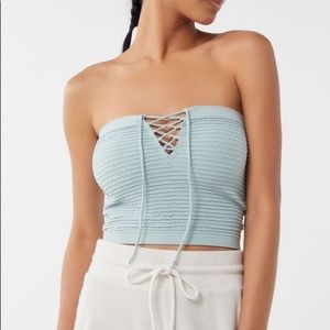Urban Outfitters Lace Up Seamless Crop Top